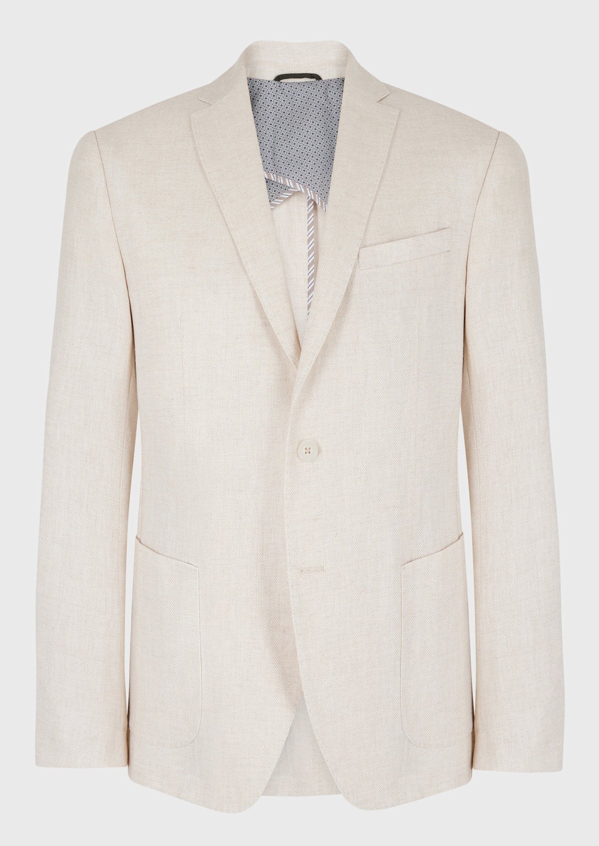 Veste Coordonnable Regular En Lin Uni Sable