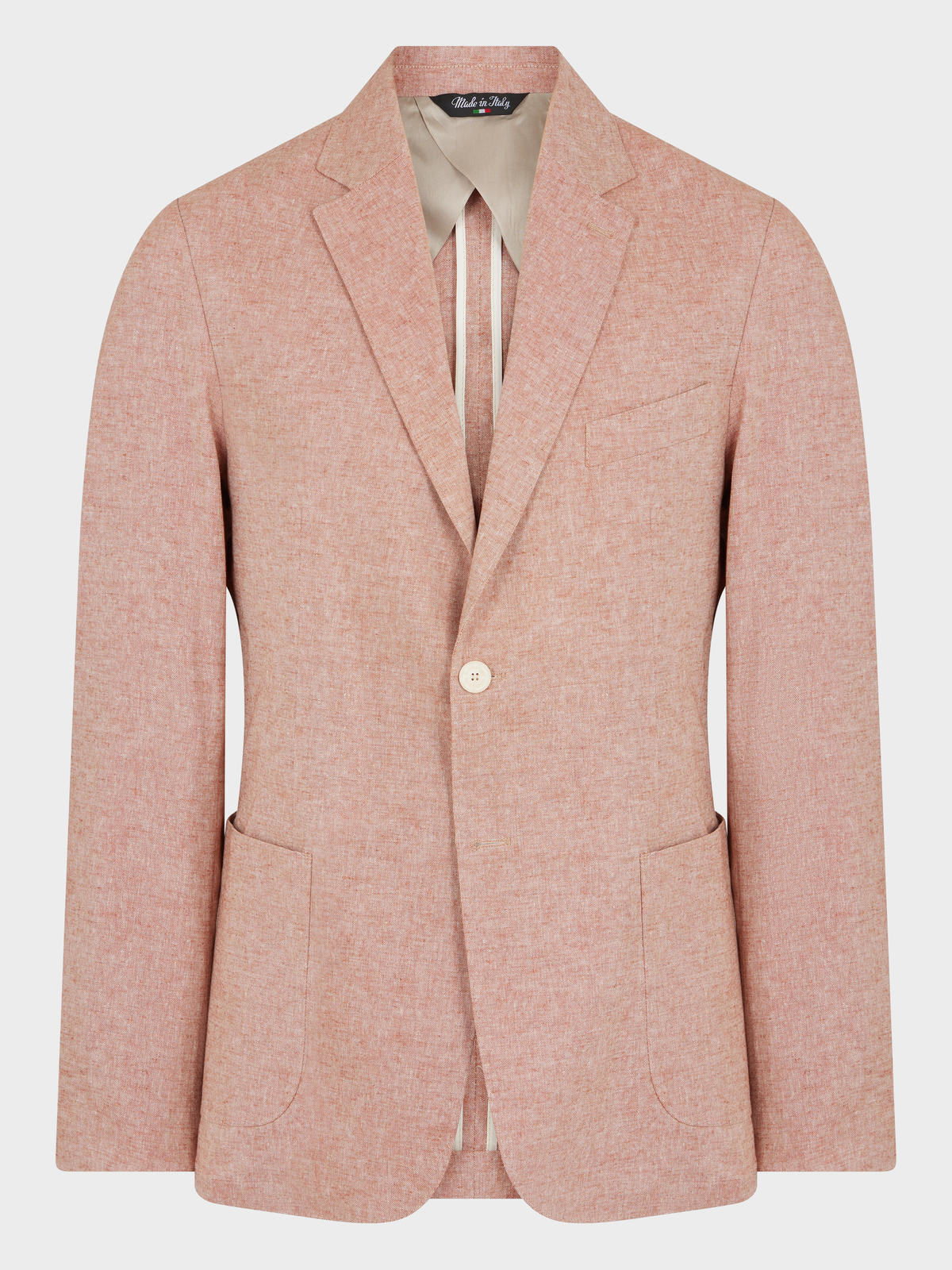 Veste Coordonnable Regular En Coton Et Lin Unis