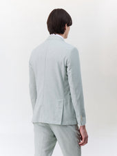 Veste Coordonnable Regular En Coton Et Lin Vert D Eau