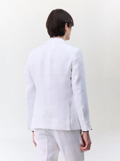 Veste Coordonnable Slim En Lin Blanc