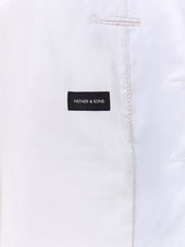 Veste Coordonnable Slim En Lin Blanc