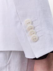 Veste Coordonnable Slim En Lin Blanc