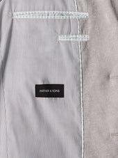 Veste Coordonnable Slim En Lin Et Coton Gris