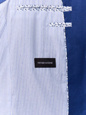 Veste Coordonnable Slim En Lin Bleu Indigo