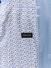 Veste Coordonnable Slim En Lin Bleu Jeans