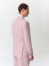 Veste Coordonnable Slim En Lin Violet