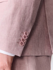 Veste Coordonnable Slim En Lin Violet