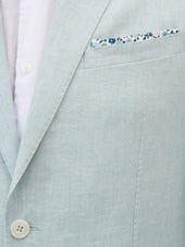Veste Coordonnable Slim En Lin Vert D Eau