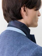 Veste Regular En Laine M Lang E Bleu Indigo Parementure Amovible