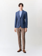 Veste Regular En Laine M Lang E Bleu Indigo Parementure Amovible
