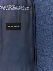Veste Regular En Laine M Lang E Bleu Indigo Parementure Amovible