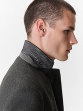 Veste Regular En Laine M Lang E Kaki