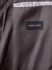 Veste Regular En Laine Et Coton Marron Parementure Amovible