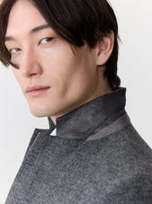 Veste Coordonnable Slim En Laine M Lang E Anthracite Prince De Galles