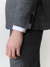 Veste Coordonnable Slim En Laine M Lang E Anthracite Prince De Galles