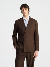 Veste coordonnable croisée regular marron