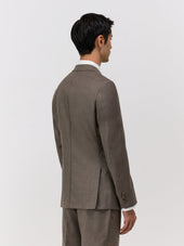 Veste Coordonnable Regular En Laine Marron