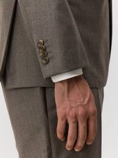 Veste Coordonnable Regular En Laine Marron