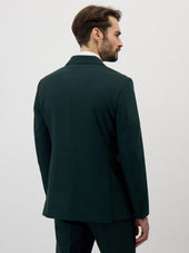 Veste De Costume Crois E Slim En Laine Vert Bouteille