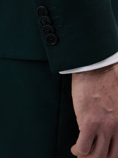 Veste De Costume Crois E Slim En Laine Vert Bouteille
