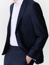 Veste Coordonnable Regular En Laine M Lang E Bleu Marine