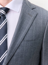 Veste Coordonnable Regular En Laine M Lang E Grise Rayures