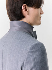 Veste Coordonnable Regular En Laine M Lang E Grise Rayures
