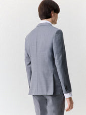 Veste Coordonnable Regular En Laine M Lang E Grise Rayures