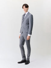 Veste Coordonnable Regular En Laine M Lang E Grise Rayures
