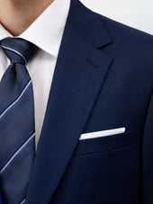 Veste De Costume Regular En Laine Zignone Bleu Indigo