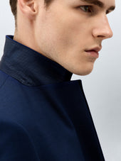 Veste De Costume Regular En Laine Zignone Bleu Indigo