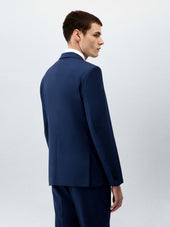 Veste De Costume Regular En Laine Zignone Bleu Indigo