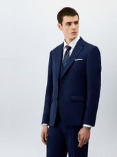 Veste de costume Regular en laine Zignone bleu indigo