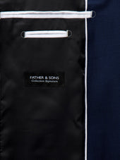 Veste De Costume Regular En Laine Zignone Bleu Indigo