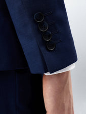 Veste De Costume Regular En Laine Zignone Bleu Indigo