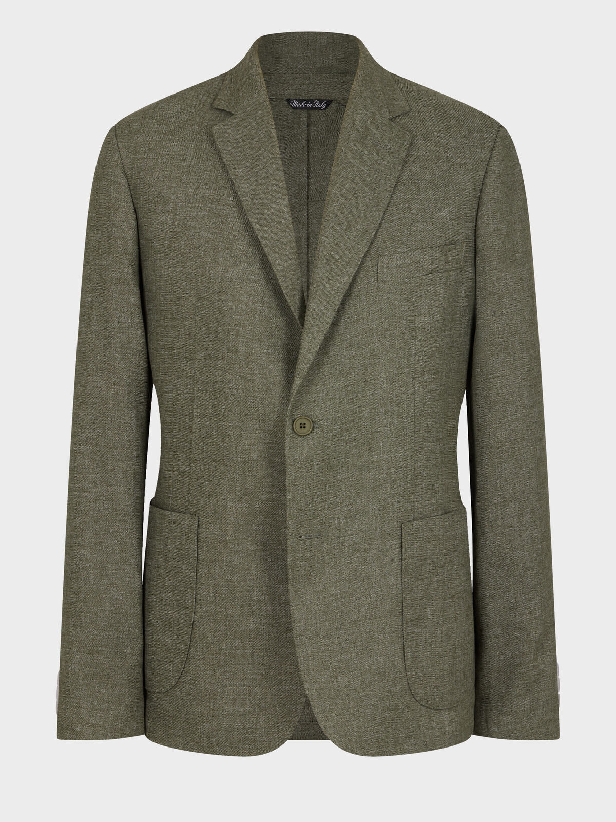 Veste Coordonnable Regular En Lin M Lang Kaki