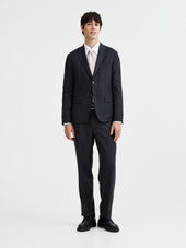Veste Coordonnable Regular En Laine Anthracite