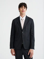 Veste coordonnable regular en laine anthracite