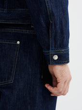 Veste en jean en coton bleu indigo