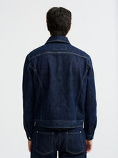 Veste en jean en coton bleu indigo