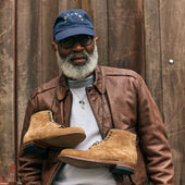 Viberg x Garmsville Brogue Navvy Boot™ in Peanut Papillon