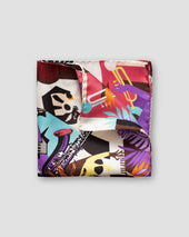 Vibrant music print pocket square