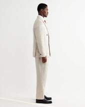 Vigo Natural Linen Double Breasted Blazer