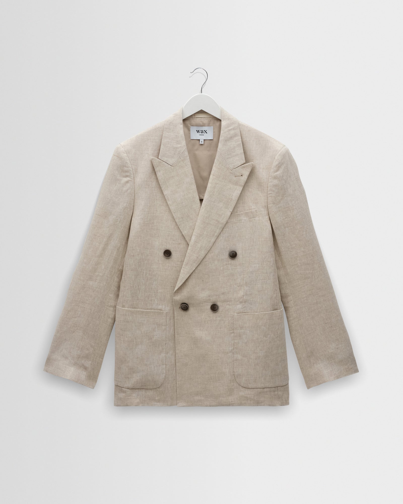 Vigo Natural Linen Double Breasted Blazer