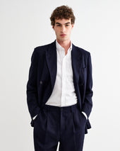 Vigo Linen Double Breasted Blazer