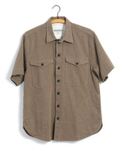 VILLY | Short Sleeve Shirt | Khaki Sashiko