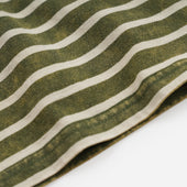 Vintage Faded Stripe Half T Shirt Dark Green