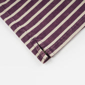 Vintage Faded Stripe Half T Shirt Purple