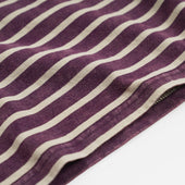 Vintage Faded Stripe Half T Shirt Purple