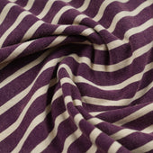 Vintage Faded Stripe Half T Shirt Purple